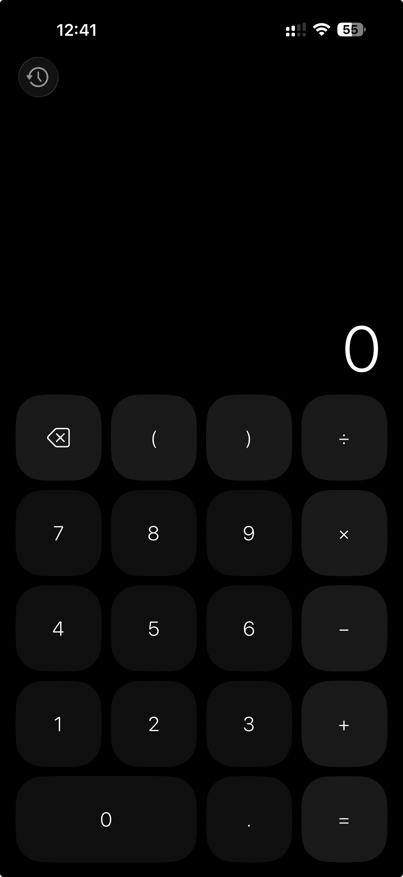Calc - Minimalist app screen